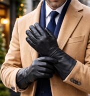 Pure Leather Handmade Winter Gloves - Image 3