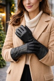 Pure Leather Handmade Winter Gloves - Image 5